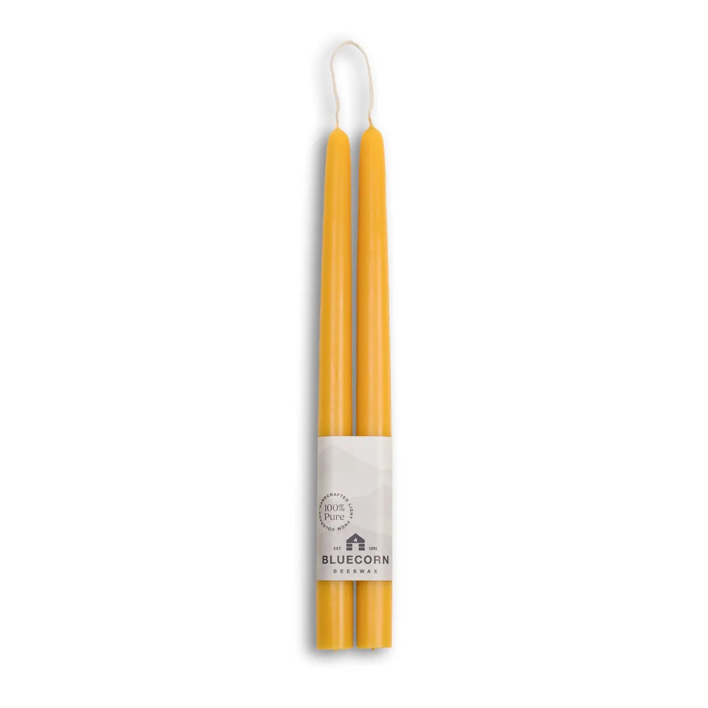 100% Beeswax Taper Candles - Raw Beeswax