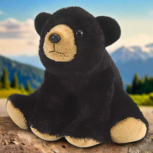 Cuddlekins-Mini Black Bear Stuffed Animal 8"