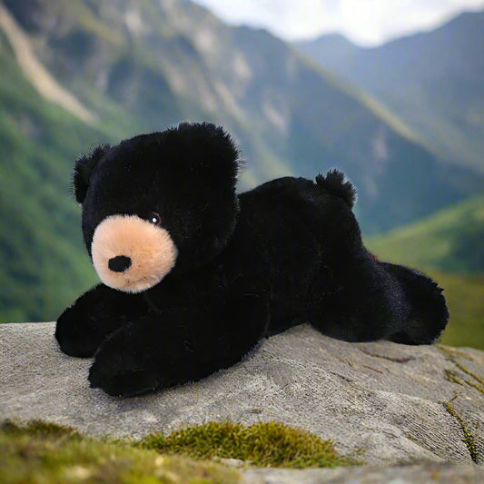 Ecokins-Mini Black Bear Stuffed Animal 8"