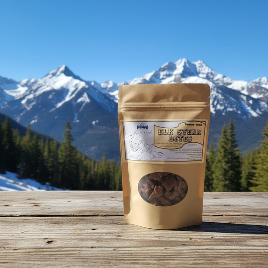 Alpine Peaks Pet Treats - Freeze Dried Elk Steak Bites (Dog & Cat approved!)