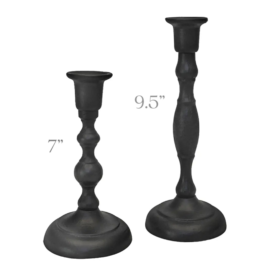 Heirloom Quality Handmade Cast Iron Taper Candle Holders