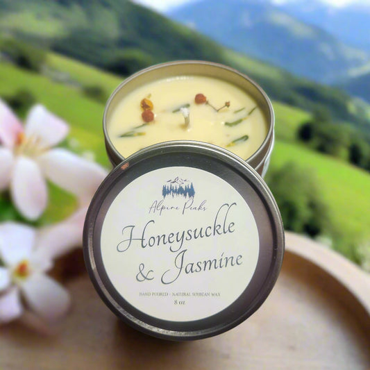 Honeysuckle & Jasmine - 8 oz Candle Gift Tin