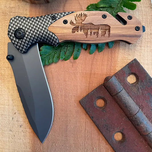 Moose with Trees Knife