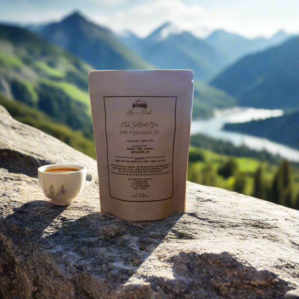 Alpine Peaks Old Settlers Tea - Nettle & Rose Loose Leaf Tea – Alpine ...