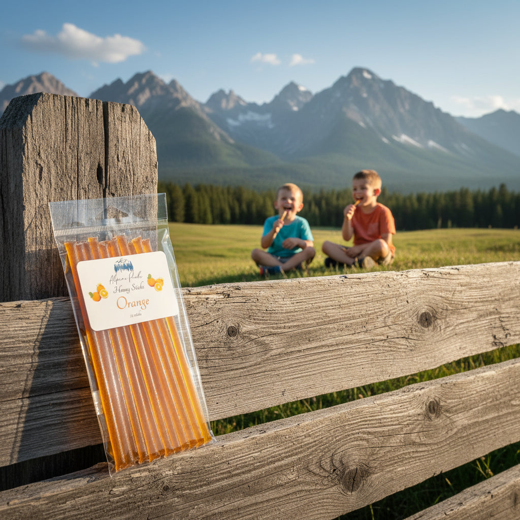 Alpine Peaks Orange Honey Sticks - Pack of 12