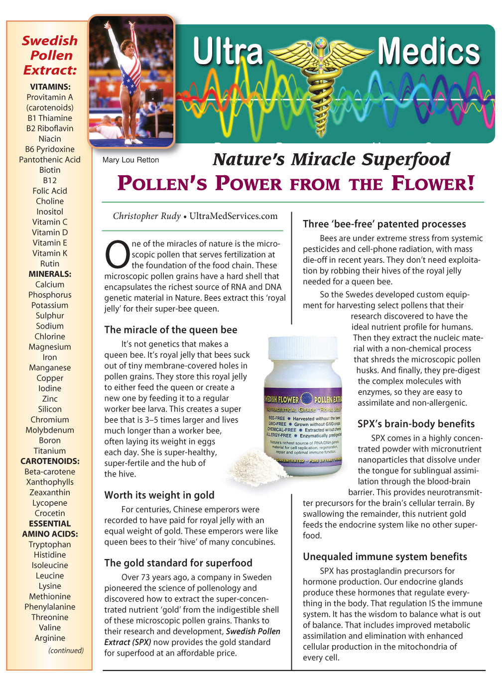 Pollen Extract - Nutraceutical "Royal Jelly"