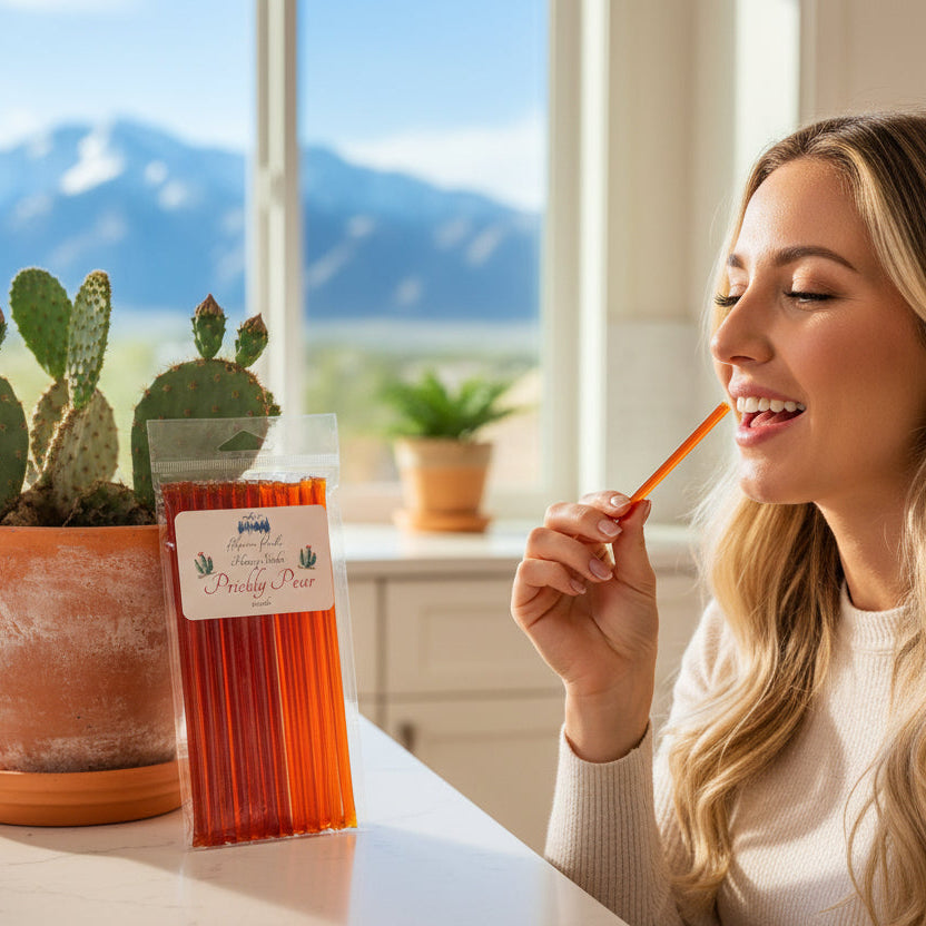 Alpine Peaks Prickly Pear Honey Sticks - Pack of 12