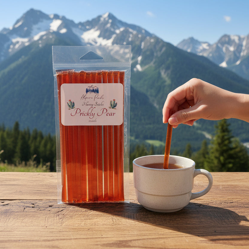 Alpine Peaks Prickly Pear Honey Sticks - Pack of 12