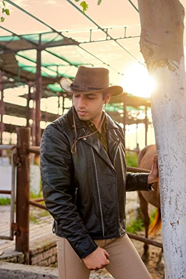 Shapeable Western Brown Leather Outback Cowboy Hat