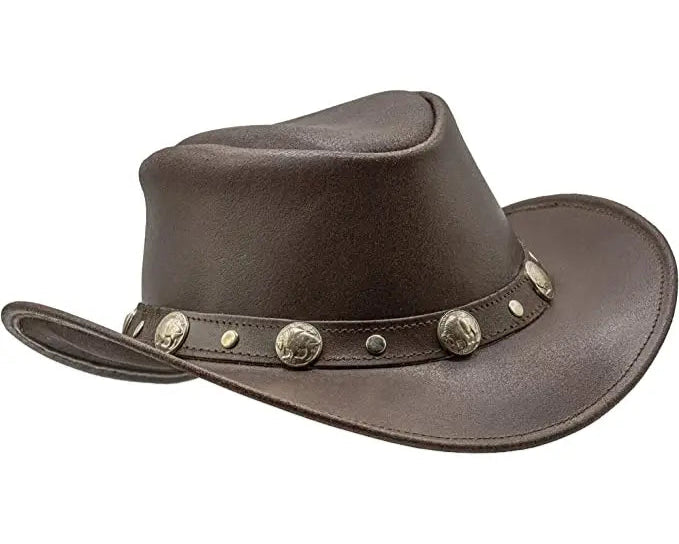 Water Resistant Western Leather Outback Cowboy Hat