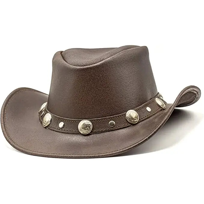 Water Resistant Western Leather Outback Cowboy Hat