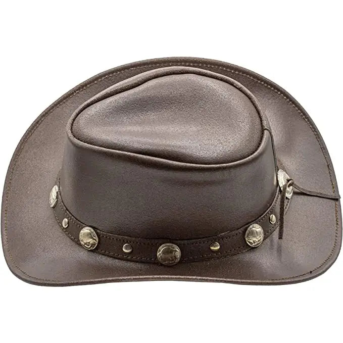 Water Resistant Western Leather Outback Cowboy Hat