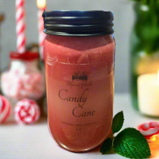 Alpine Peaks Candle Jar - Candy Cane 16 oz.