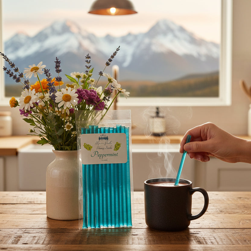 Alpine Peaks Peppermint Honey Sticks - Pack of 12