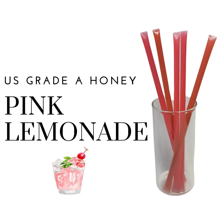 Pink Lemonade Honey Sticks - Pack of 12
