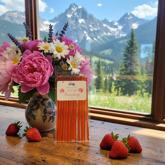 Alpine Peaks Strawberry Honey Sticks - Pack of 12