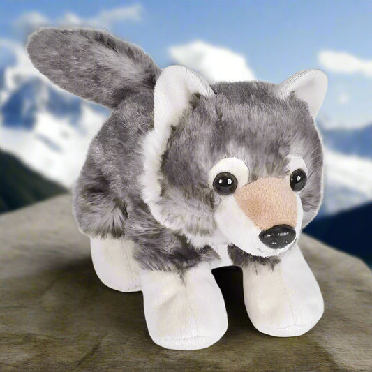 Hug'ems-Mini Wolf Stuffed Animal 7"