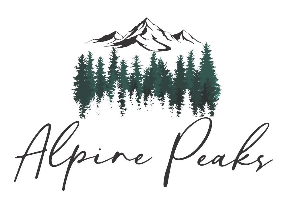 transparent high-res logo of alpine peaks