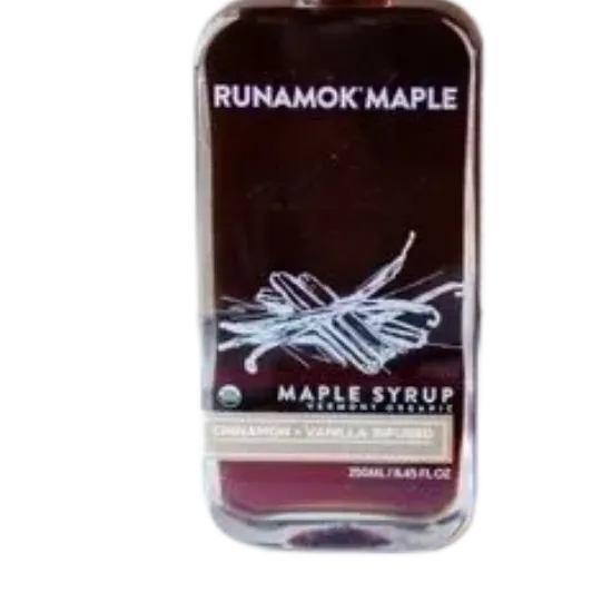 blurry maple syrup bottle