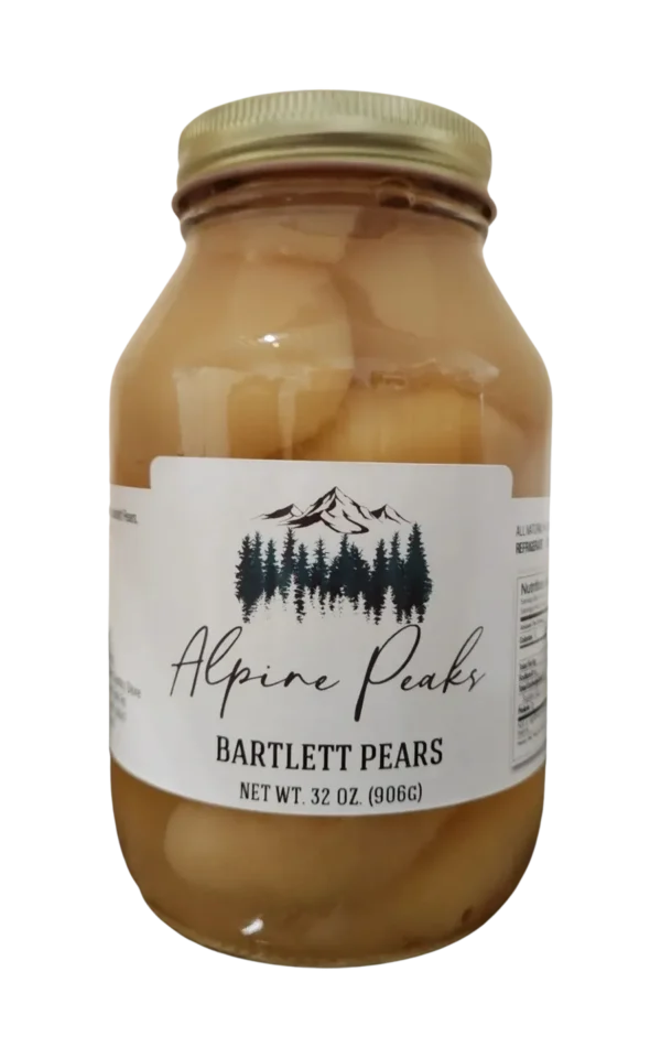 bartlett pears in a jar