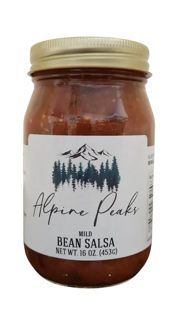 mild bean salsa in a jar