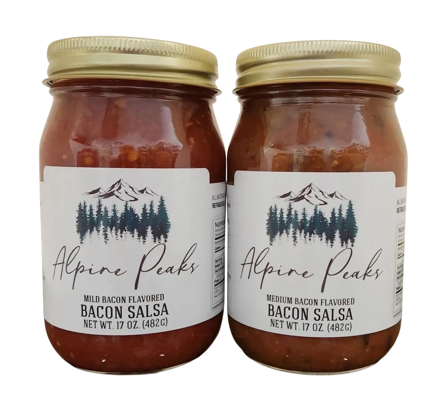 mild and medium bacon salsa